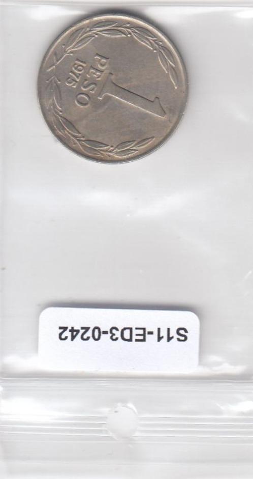 S11-ED3-0242 Chili 1 Peso 1975 VF KM207, Postzegels en Munten, Munten | Amerika, Zuid-Amerika, Verzenden