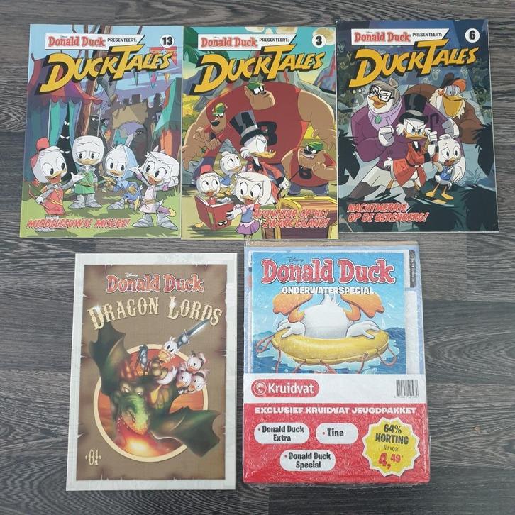 3 Donald Duck strips en 3 Ducktales strips en 1 Tina, Boeken, Strips | Comics, Zo goed als nieuw, Meerdere comics, Europa, Ophalen of Verzenden