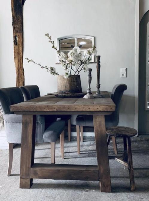 Landelijke EETTAFEL * A-poot* oud,hout,sober* Huisje Sfeer, Huis en Inrichting, Overige Huis en Inrichting, Nieuw, Ophalen of Verzenden