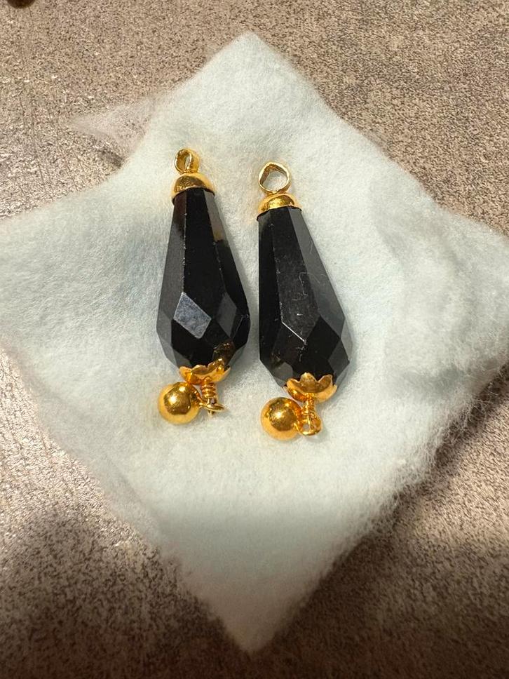 Antieke Zeeuwse Rouwklokken met Steenslot & Gitten, Antiek en Kunst, Antiek | Goud en Zilver, Goud, Ophalen