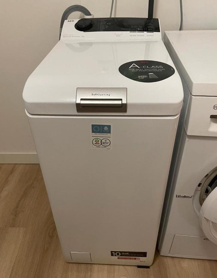 Wasmachine, Witgoed en Apparatuur, Wasmachines, Zo goed als nieuw, Bovenlader, 6 tot 8 kg, 85 tot 90 cm, 1200 tot 1600 toeren