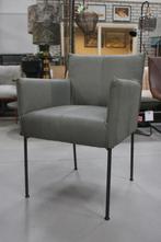 7 x luxe eetkamerstoel Forward Jess leer armleuningen design, Ophalen, Zo goed als nieuw, Metaal, Vijf, Zes of meer stoelen