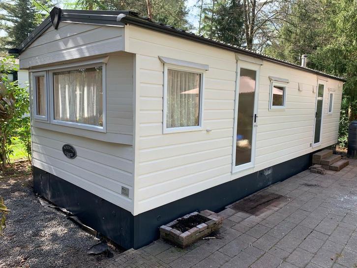 stacaravan met staanplaats, Caravans en Kamperen, Stacaravans, tot en met 4, Ophalen of Verzenden