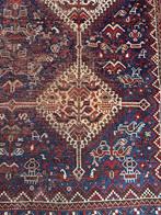 Antique Perzische Tapijt Ghashghai 187*159 cm (1890), Crème, Ophalen of Verzenden, Zo goed als nieuw, NA