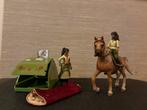Schleich Kampeerspullen Set met Paard en Poppetjes, Ophalen, Zo goed als nieuw, Jongen of Meisje