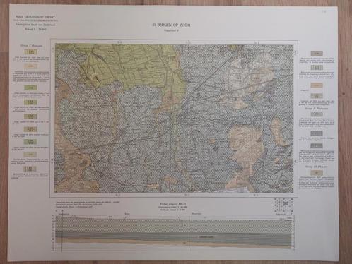 141 / Geologische kaart uit 1937 Bergen op Zoom kwartblad II, Boeken, Atlassen en Landkaarten, Zo goed als nieuw, Landkaart, Nederland