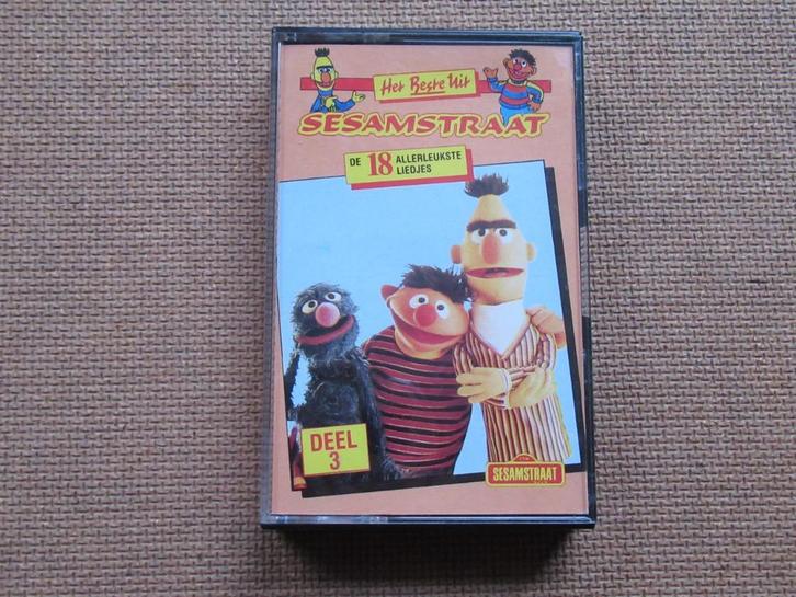 Het beste uit Sesamstraat cassetteDe 18 allerleukste liedjes, Cd's en Dvd's, Cassettebandjes, Zo goed als nieuw, Origineel, Kinderen en Jeugd