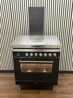 Luxe Boretti Fornuis zwart hoogglans Incl. Afzuigkap 80x60cm, Witgoed en Apparatuur, Fornuizen, Fornello Esperta, Ophalen of Verzenden