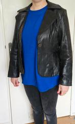 Leren jas/blazer, Ophalen of Verzenden, Zo goed als nieuw, Maat 38/40 (M), Zwart