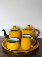 Geel emaille (kinder) koffie setje, Antiek en Kunst, Ophalen of Verzenden