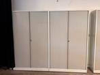4 stuks Gebr Roldeur Kasten grijs/wit en aluminium kleur, Huis en Inrichting, Kasten | Roldeurkasten en Archiefkasten, Ophalen