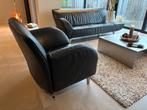 JORI Design zithoek/bank/fauteuil/sofa JR-8400 zwart leder, Ophalen, Gebruikt, Leer, Tijdloos Design Modern