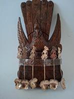 djokja zilveren lepeltjes in houtsnijwerk houder (505), Antiek en Kunst, Antiek | Bestek, Ophalen of Verzenden