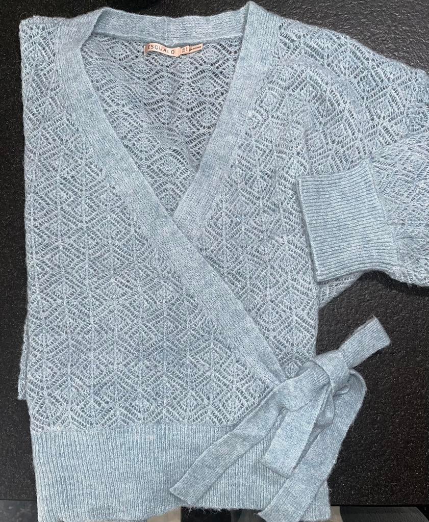 Dames trui lichtblauw babyblauw ajour, Kleding | Dames, Truien en Vesten, Ophalen of Verzenden, Zo goed als nieuw, Maat 42/44 (L)