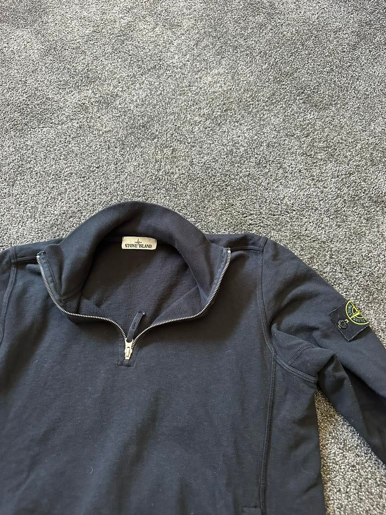 Stone Island 1/4 zip zwart maat M, Kleding | Heren, Verzenden, Zo goed als nieuw, Zwart