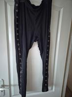 Zwarte legging met zilveren ringen - Maat XL, Kleding | Dames, Broeken en Pantalons, Ophalen of Verzenden