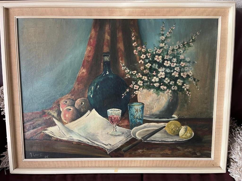 Stilleven door Leurs met lijst, Ophalen