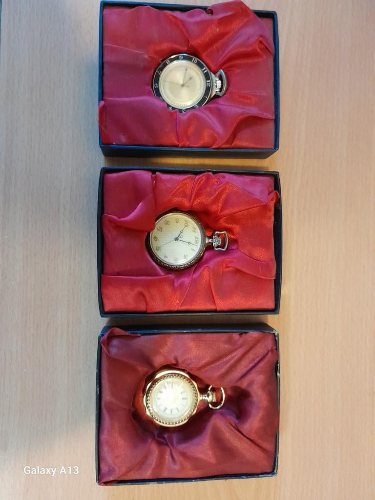 6 vintage zakhorloges in doosjes   per stuk, Sieraden, Tassen en Uiterlijk, Horloges | Antiek, Zakhorloge, Verguld, Ophalen of Verzenden