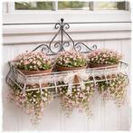 Wandmand metaal,grijs/wit 42 cm. x 17,5 cm. oude look, Orderchamp, Orderchamp, Minder dan 60 cm, Nieuw