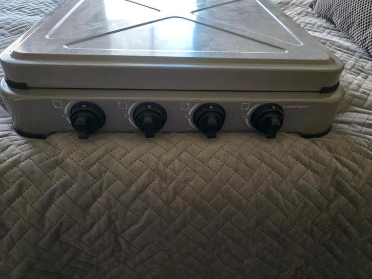 GASSTEL CAMPART 4-PITS GRIJS, Caravans en Kamperen, Kampeeraccessoires, Zo goed als nieuw, Ophalen