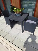 Allibert tuinstoelen en tuintafel, Kunststof, Gebruikt, Tuinset, Eettafel