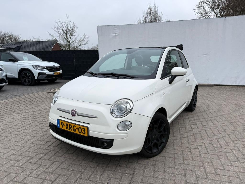 Fiat 500C 0.9 85pk Turbo Twinair cabriolet LICHTMETAAL/AIRCO, Euro 5, 31 €/maand, Cabriolet, Leder en Stof