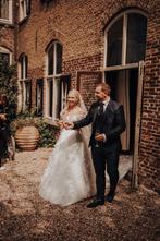 Trouwpak Italiaans maatpak trouwpak blauw met motief, Overige kleuren, Nieuw, Ophalen of Verzenden, Guglielmo