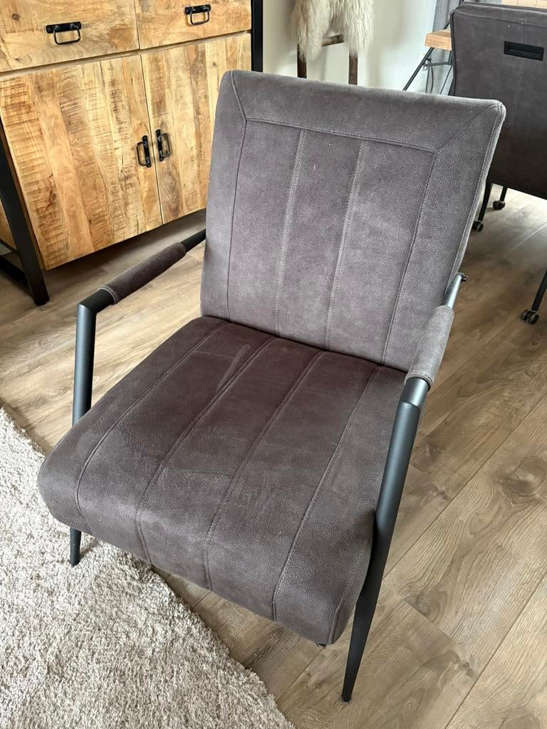 Stoel antraciet, Ophalen, Zo goed als nieuw, Grijs, Eén