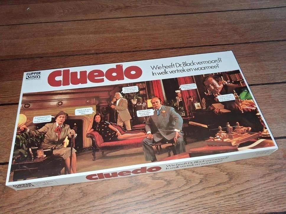 Cluedo Clipper Vintage - Mooie Staat!, Vijf spelers of meer, Ophalen of Verzenden, Zo goed als nieuw, Clipper