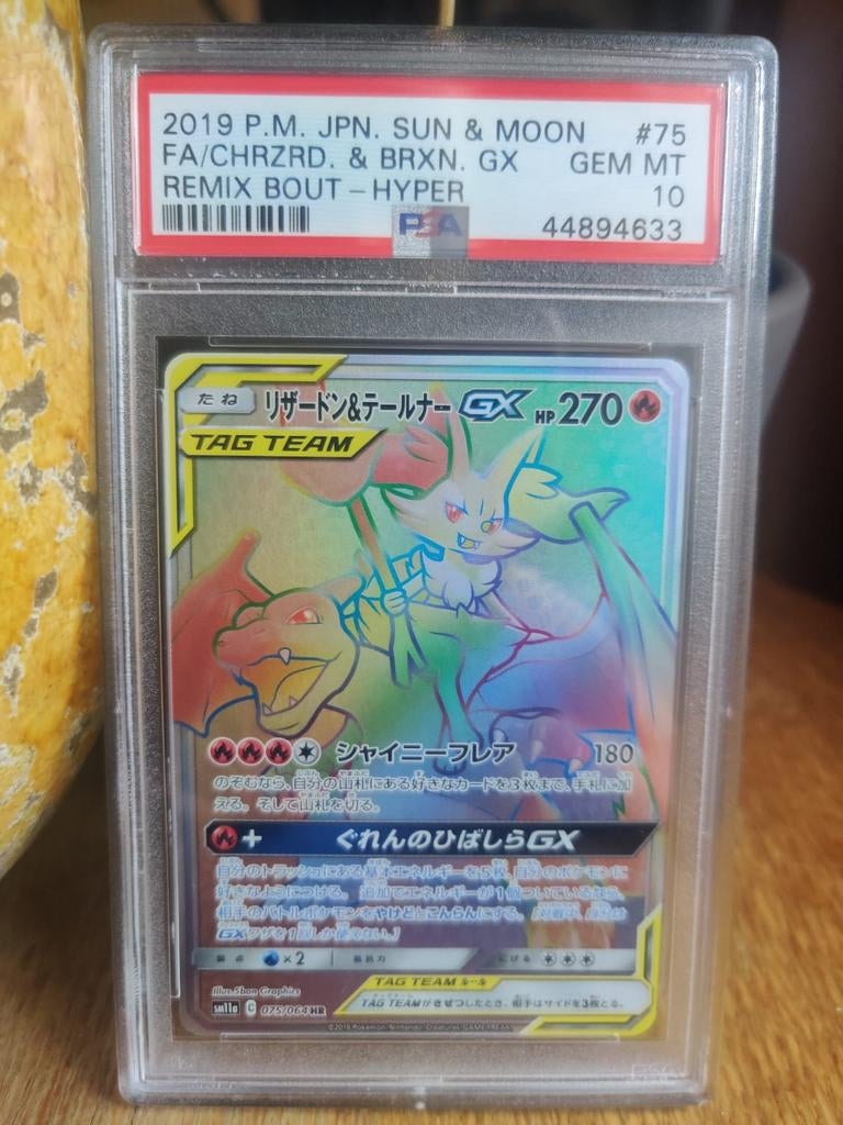 Pokémon kaart Charizard & Braixen GX PSA 10, Hobby en Vrije tijd, Verzamelkaartspellen | Pokémon, Ophalen of Verzenden
