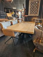 Boomstam tafel massief eiken spinpoot opruiming, Rechthoekig, Nieuw, 200 cm of meer, 50 tot 100 cm