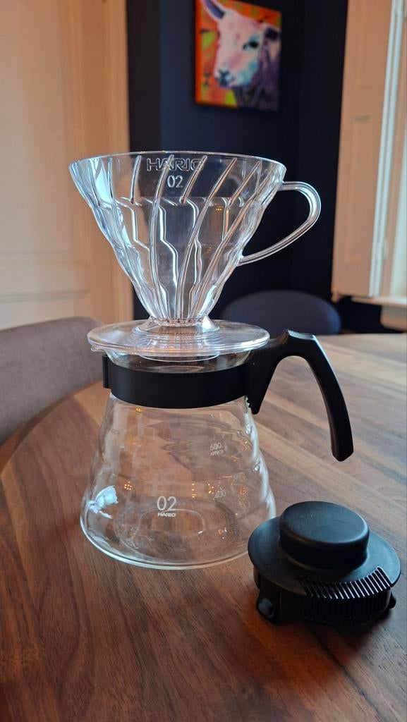 Glazen koffiepot met filter, 600ml, Ophalen of Verzenden