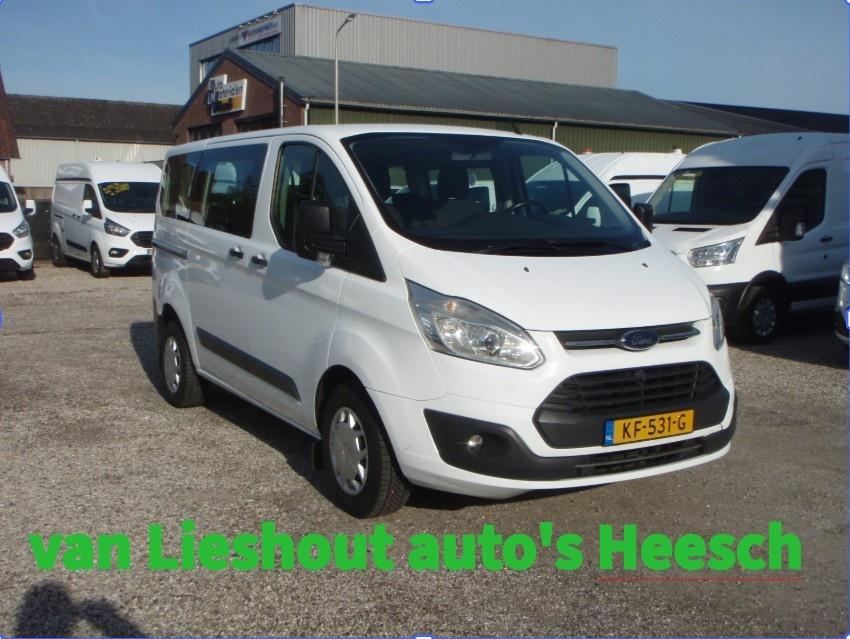 Ford Transit Custom 310 L1 Trend 9 persoons personenbus Bj 2, Auto's, Ford, Stof, Wit, Origineel Nederlands, 9 stoelen