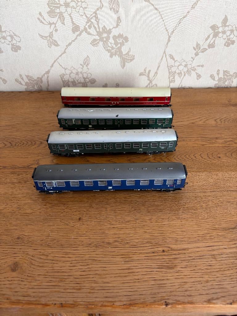 Fleischmann H0 personenrijtuigen., Gebruikt, Gelijkstroom, Fleischmann, Wagon