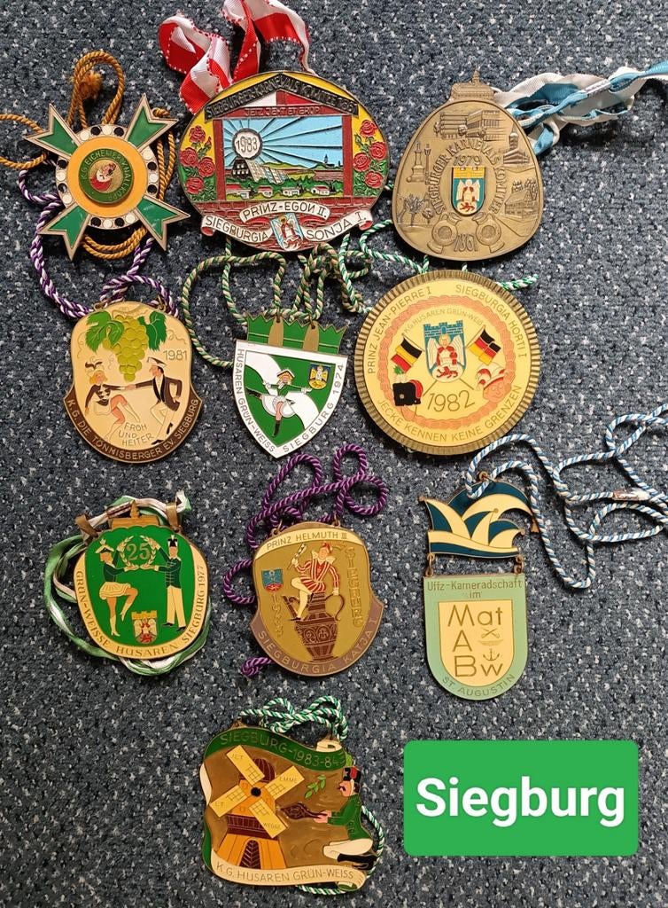 Carnavalsmedailles Siegburg - Diverse Jaren, Verzamelen, Speldjes, Pins en Buttons, Ophalen of Verzenden, Gebruikt, Sport