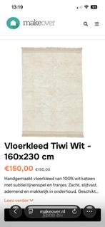 2 Vloerkleed TIWI  beige katoen 160x230cm, Huis en Inrichting, Stoffering | Vloerbedekking, Beige, Ophalen of Verzenden, Zo goed als nieuw