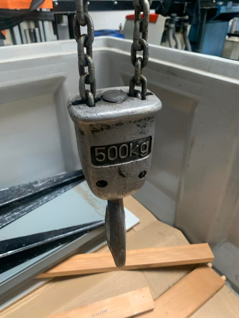 Demag Kettingtakel 500kg - Elektrisch 380V, Doe-het-zelf en Verbouw, Lieren en Takels, Ophalen of Verzenden, Gebruikt, Elektrisch