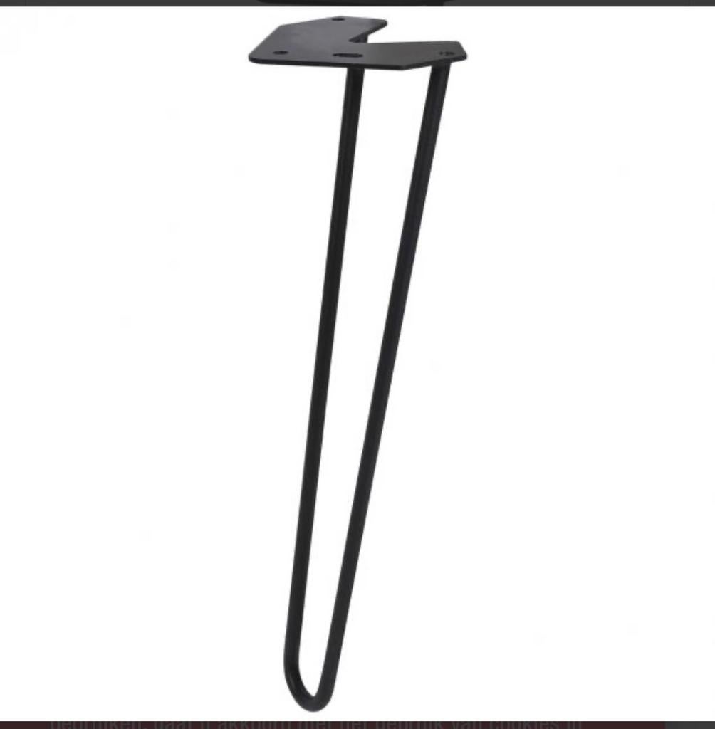 Duraline tafelpoot / meubelpoot 40 cm (5 stuks), Ophalen, Tafelpoot, Rond, Minder dan 50 cm