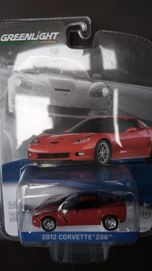 Chevrolet Corvette z06 2012 red 1:64 Greenlight Pol, Auto, Verzenden, ., Nieuw