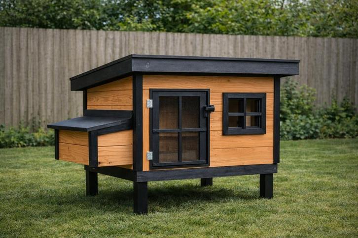 Douglas kippenhok – luxe, stevig & handgemaakt (3–5 kippen), Dieren en Toebehoren, Pluimvee | Toebehoren, Nieuw, Kippenhok of Kippenren