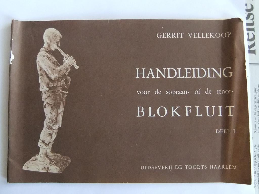 Handleiding voor de sopraan of tenor blokfluit deel 1, Muziek en Instrumenten, Verzenden, Gebruikt, Artiest of Componist, Blokfluit
