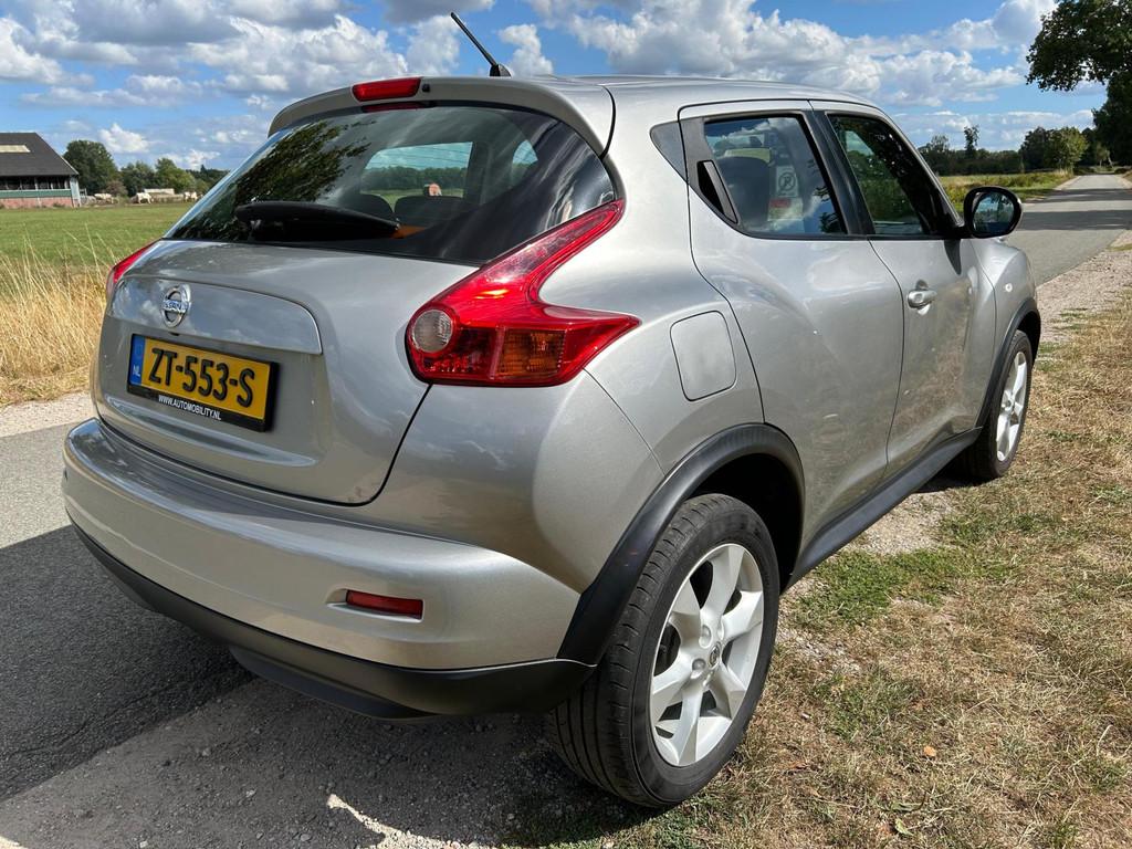 Nissan Juke 1.6 Tekna zeer mooi, cruise, clima en navi, Voorwielaandrijving, Euro 5, Stof, Zwart