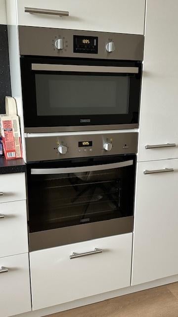 zanussi inbouw combimagnetron + oven set, Witgoed en Apparatuur, Zo goed als nieuw, Inbouw, 45 tot 60 cm, Hete lucht