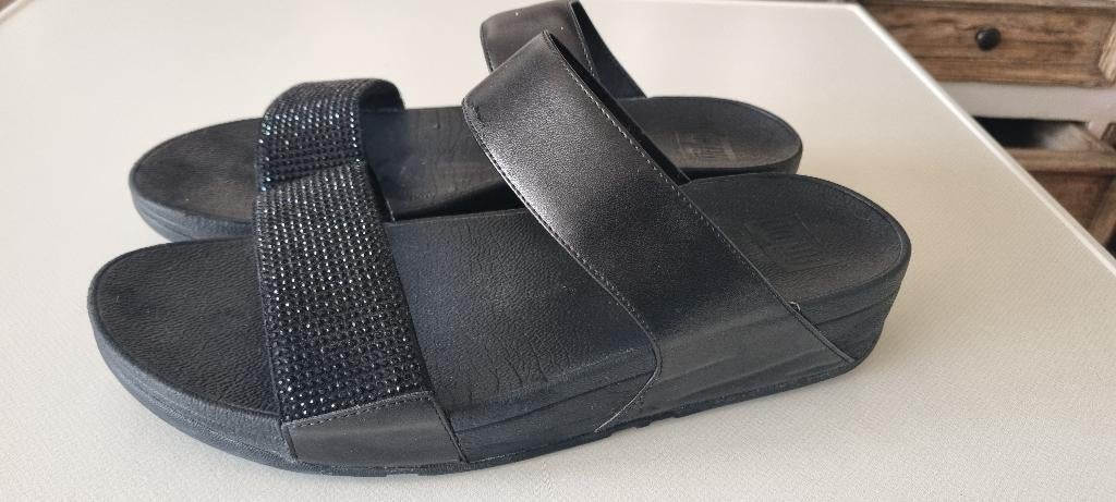 Fitflop Lulu Crystal Sandalen Zwart EU 42 Vrouw, Kleding | Dames, Schoenen, Zwart, Zo goed als nieuw, Fitflop, Sandalen of Muiltjes