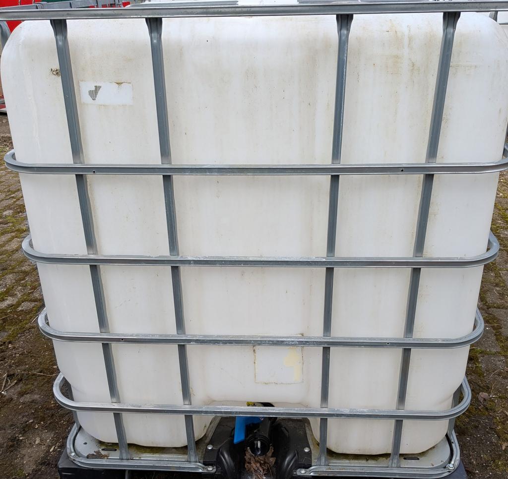 WATERTANK IBC 1000 liter met kraanje beneden, Tuin en Terras, Regentonnen, Ophalen, Kunststof, Met kraantje, 150 liter of meer