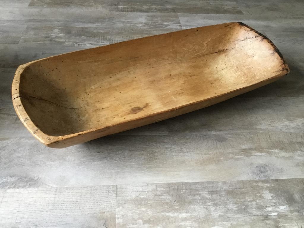 Houten trog, Ophalen, Gebruikt, Schaal, Rechthoekig