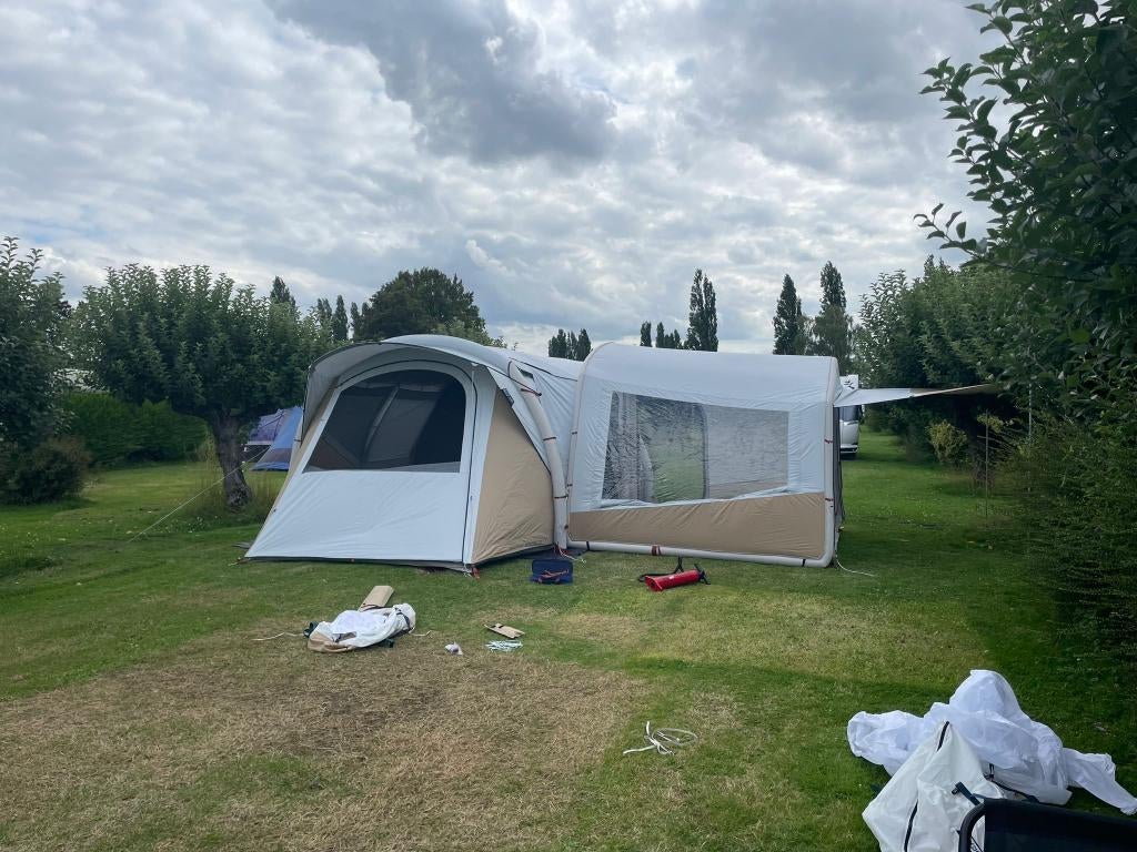 Quechua Opblaasbare tent 6 pers AirSeconds 6.3 + extras, Ophalen of Verzenden, Zo goed als nieuw, Tot en met 6