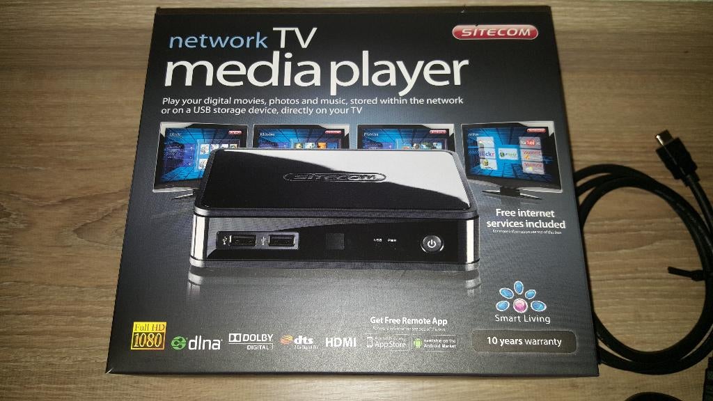 Sitecom Network TV Media Player MD-273, Ophalen of Verzenden, Zo goed als nieuw, HDMI, Zonder harde schijf