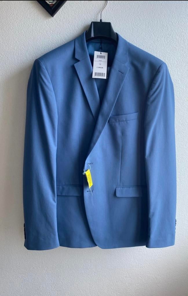 Nieuw!! Prachtig slimfitpak kostuum Steffen Klein maat 106, Ophalen of Verzenden, Nieuw, Overige maten, Blauw