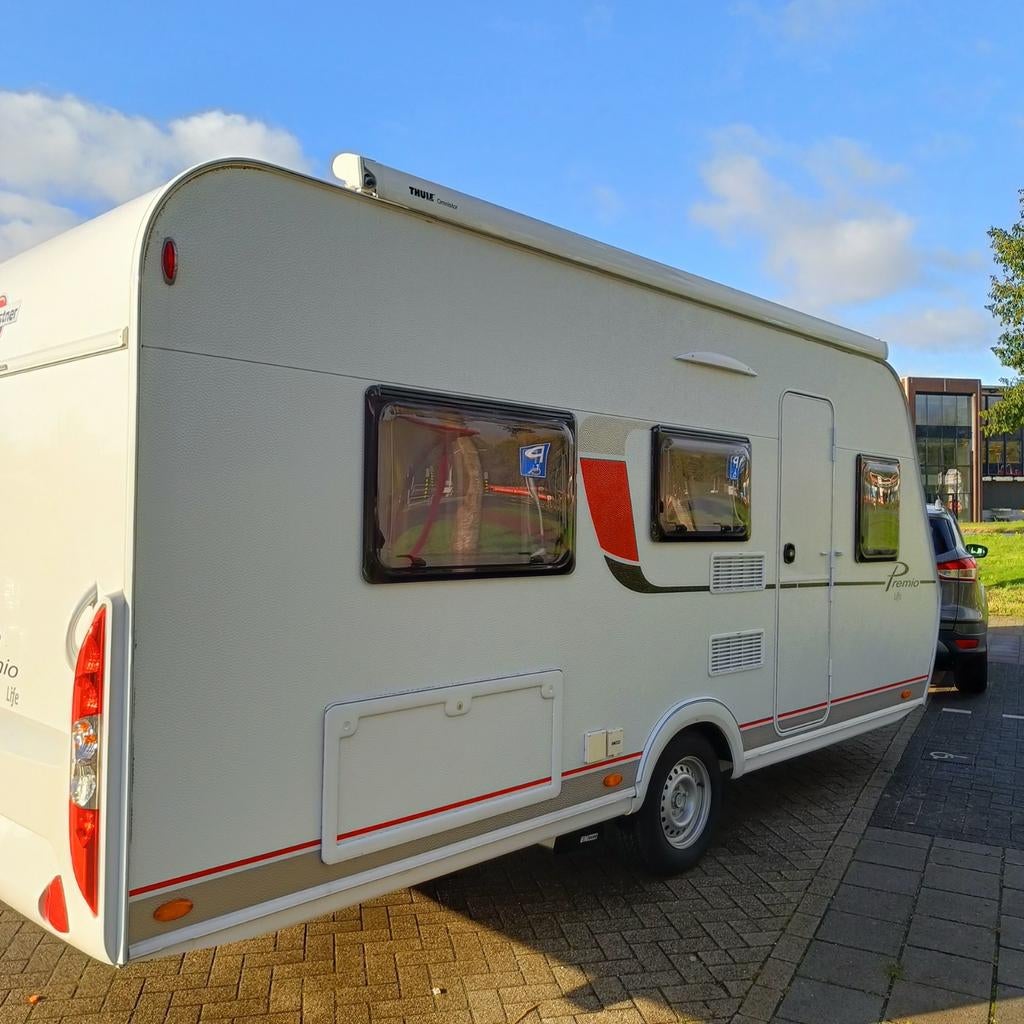 BURSTNER 480 TL 2021+2 ENKELE BEDDEN+MOVER+DAKLUIFEL NIEUWST, Caravans en Kamperen, Caravans, Bedrijf, tot en met 4, 1000 - 1250 kg